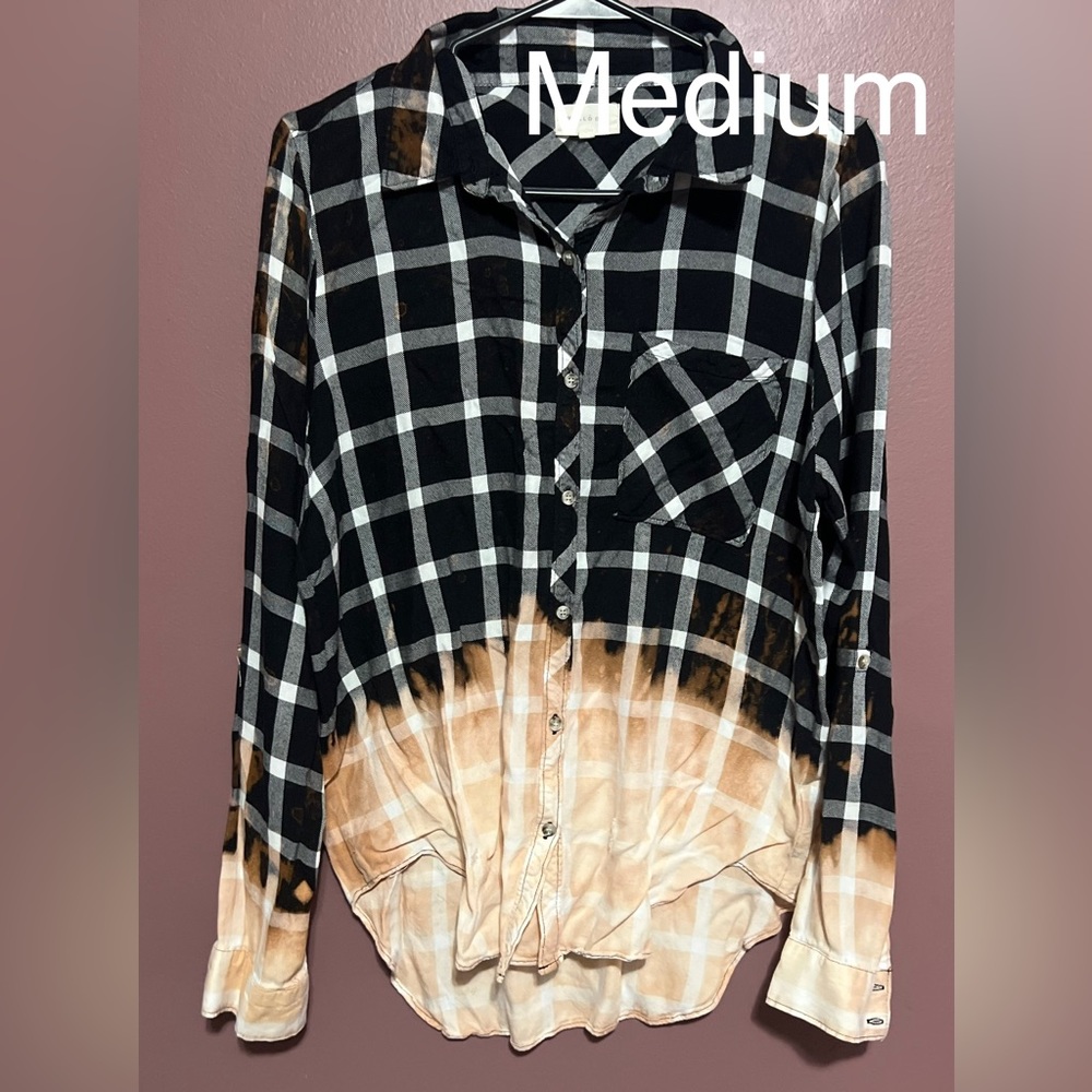 Distressed/bleached flannels